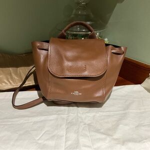 Coach Tan Leather Women's Backpack